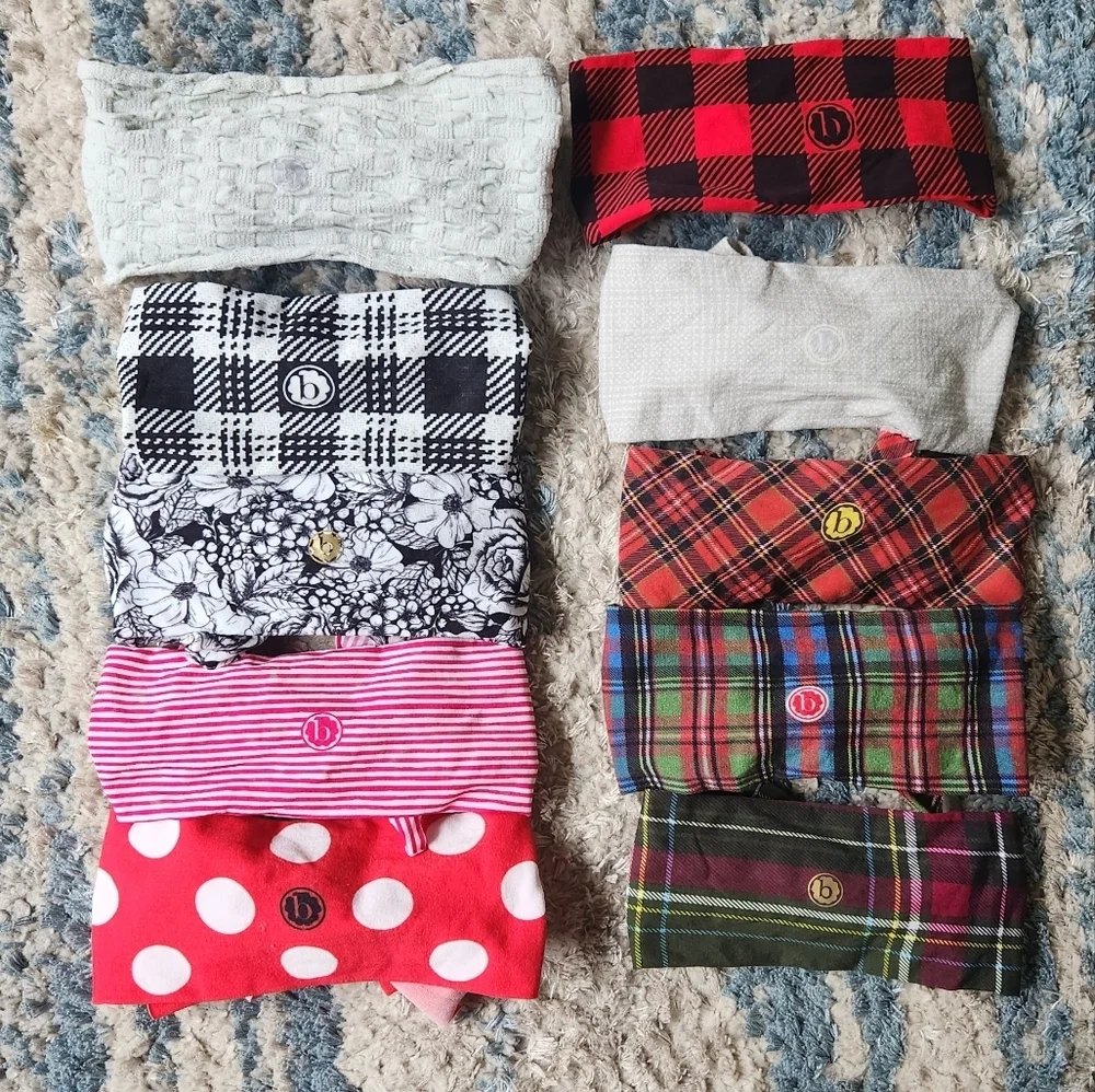 Baby Bling Headbands Winter Holiday Prints Colors || Set of 10 EUC
